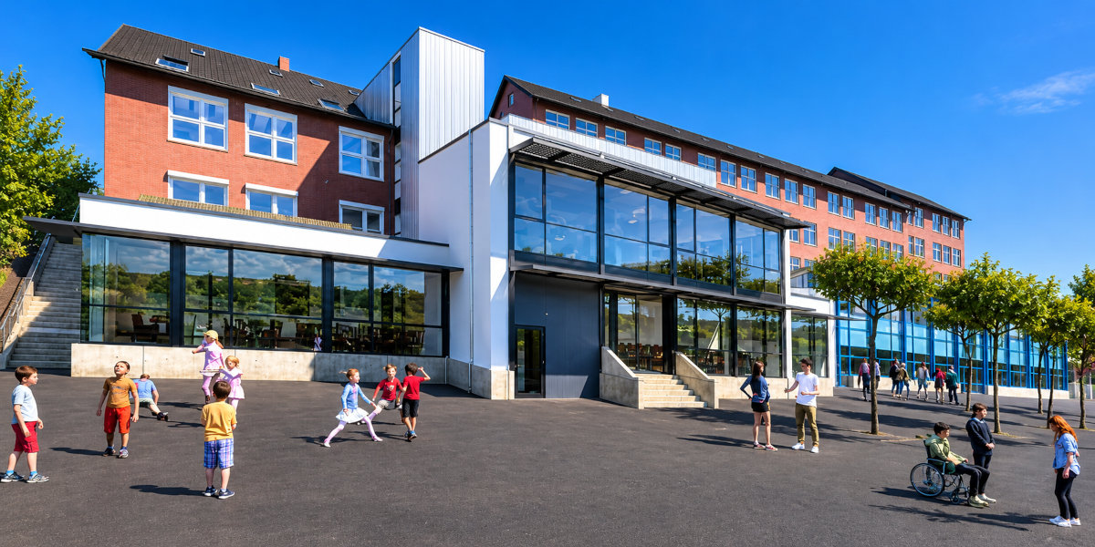 Ausblick auf die neue Cafeteria